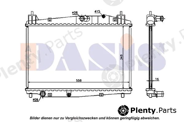 AKS Dasis 110072N — Radiator, engine cooling