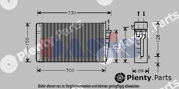 AKS Dasis 019060N — Heat Exchanger, interior heating