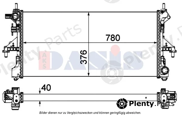 AKS Dasis 080113N — Radiator, engine cooling
