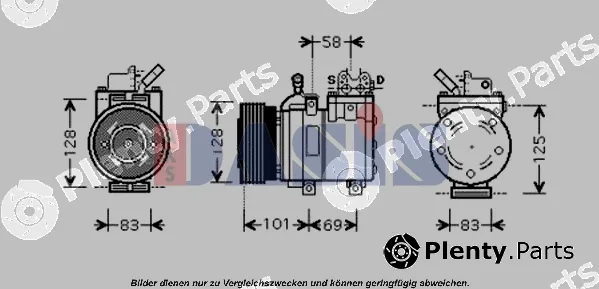 AKS Dasis 851616N — Compressor, air conditioning