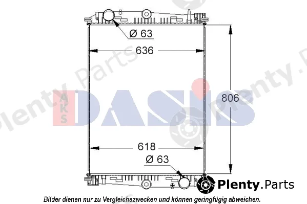 AKS Dasis 290006S — Radiator, engine cooling