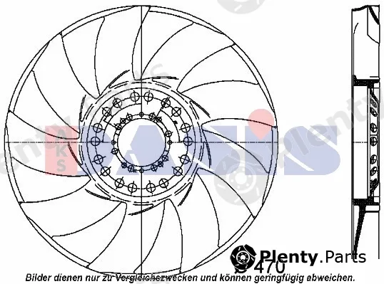 AKS Dasis 058022N — Fan Wheel, engine cooling