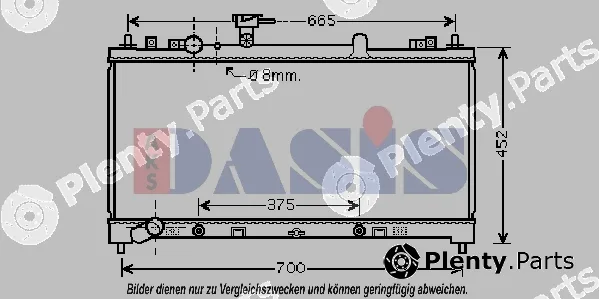 AKS Dasis 110067N — Radiator, engine cooling