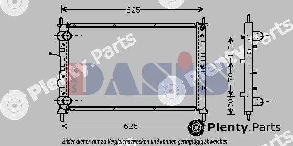 AKS Dasis 080047N — Radiator, engine cooling