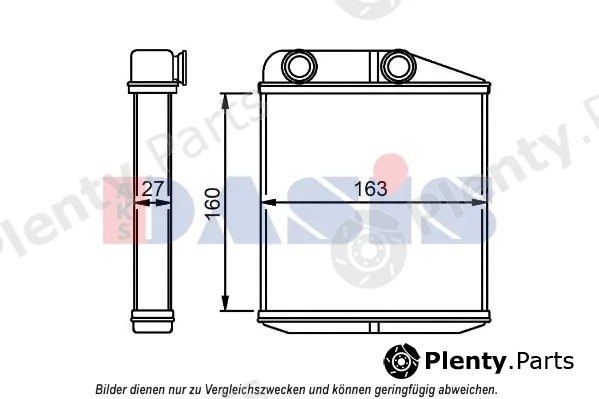 AKS Dasis 089019N — Heat Exchanger, interior heating