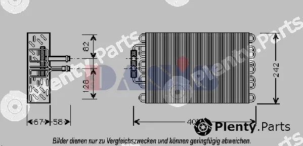 AKS Dasis 820314N — Evaporator, air conditioning