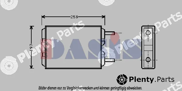 AKS Dasis 229010N — Heat Exchanger, interior heating