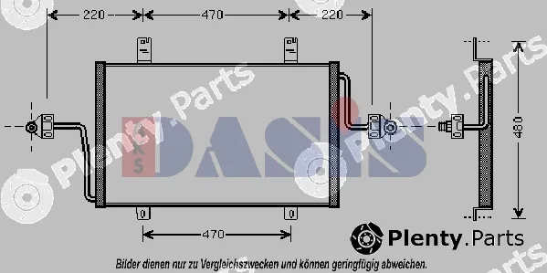 AKS Dasis 182450N — Condenser, air conditioning