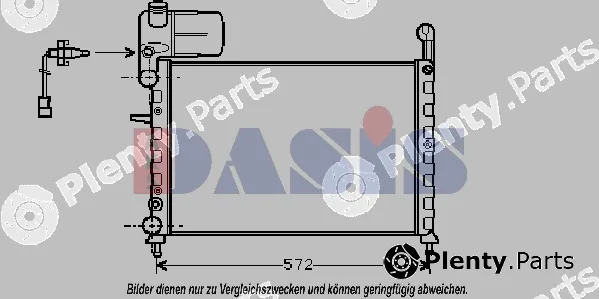 AKS Dasis 080630N — Radiator, engine cooling