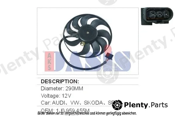AKS Dasis 048630N — Fan, engine cooling