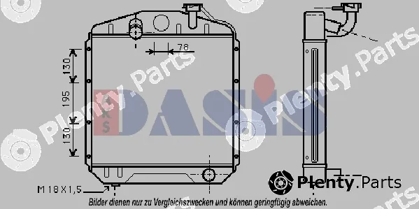 AKS Dasis 130016N — Radiator, engine cooling