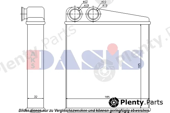 AKS Dasis 079000N — Heat Exchanger, interior heating