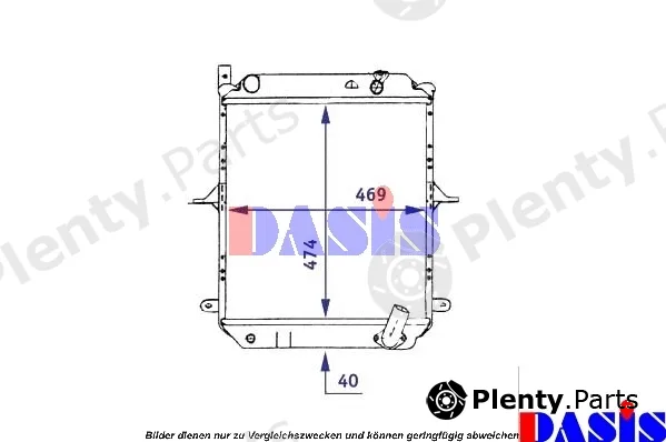 AKS Dasis 070029N — Radiator, engine cooling