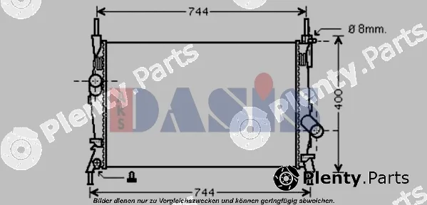 AKS Dasis 090075N — Radiator, engine cooling