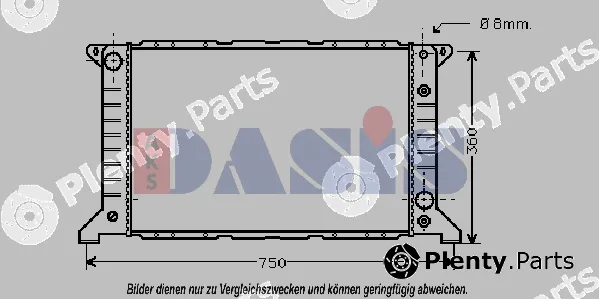 AKS Dasis 250160N — Radiator, engine cooling