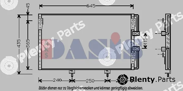 AKS Dasis 210065N — Condenser, air conditioning