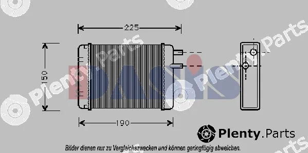 AKS Dasis 029150N — Heat Exchanger, interior heating