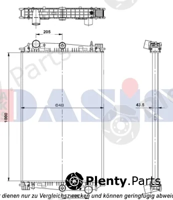 AKS Dasis 290016S — Radiator, engine cooling