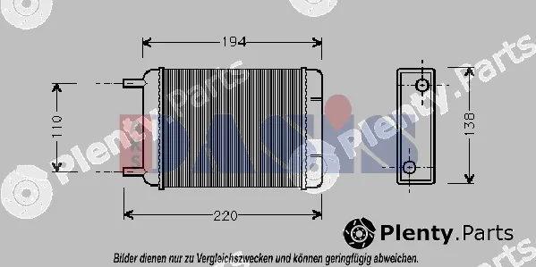 AKS Dasis 029140N — Heat Exchanger, interior heating