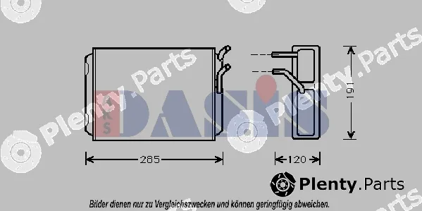 AKS Dasis 229000N — Heat Exchanger, interior heating