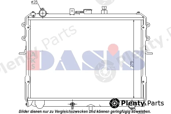 AKS Dasis 110054N — Radiator, engine cooling