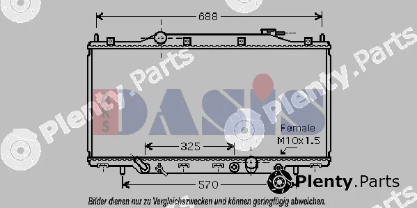 AKS Dasis 100041N — Radiator, engine cooling