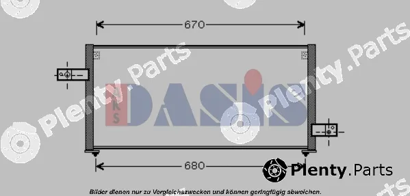 AKS Dasis 352007N — Condenser, air conditioning