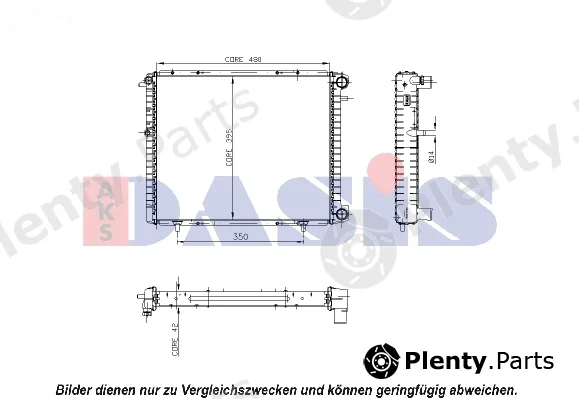 AKS Dasis 180310N — Radiator, engine cooling