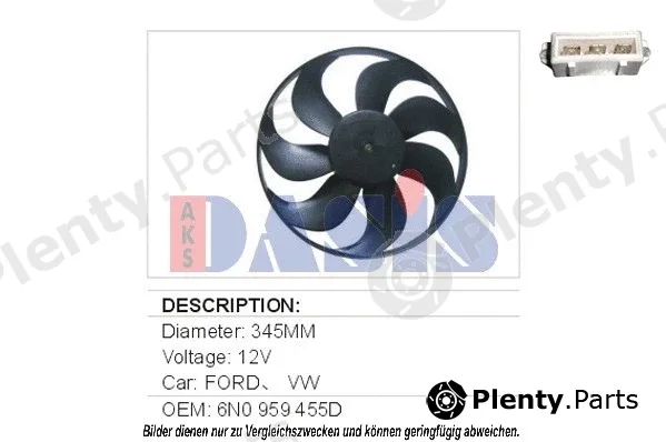 AKS Dasis 048400N — Fan, engine cooling