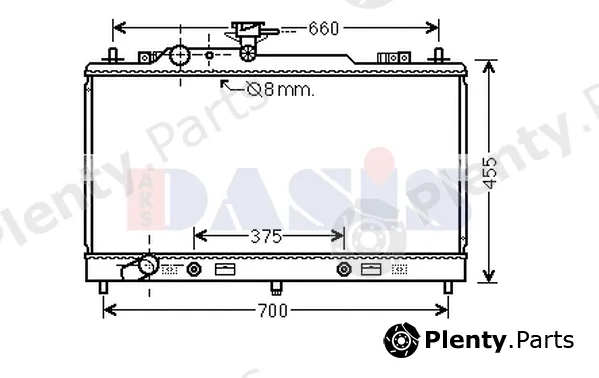 AKS Dasis 110075N — Radiator, engine cooling