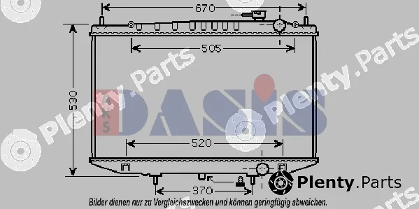 AKS Dasis 070146N — Radiator, engine cooling