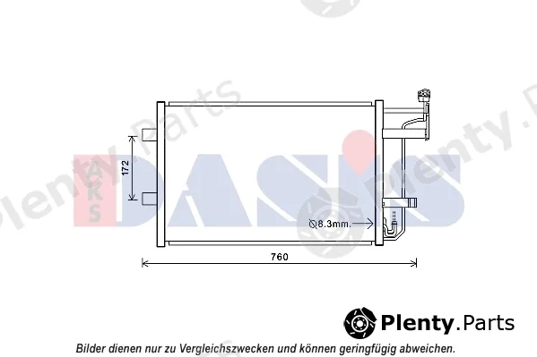 AKS Dasis 112042N — Condenser, air conditioning