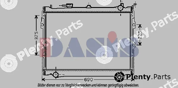 AKS Dasis 110920N — Radiator, engine cooling