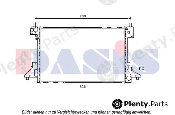 AKS Dasis 150117N — Radiator, engine cooling