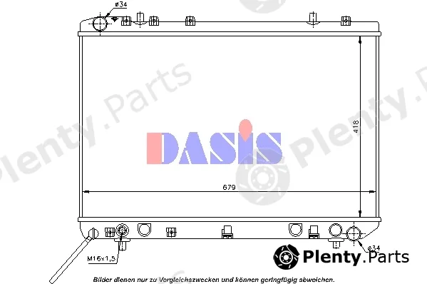 AKS Dasis 510004N — Radiator, engine cooling