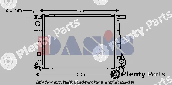 AKS Dasis 051470N — Radiator, engine cooling
