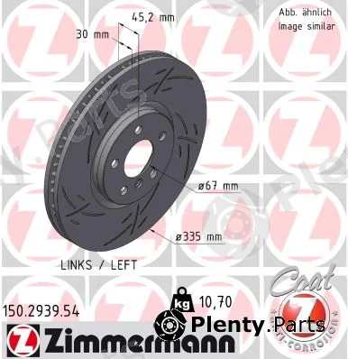 Zimmermann 150.2939.54 — Brake Disc BLACK Z