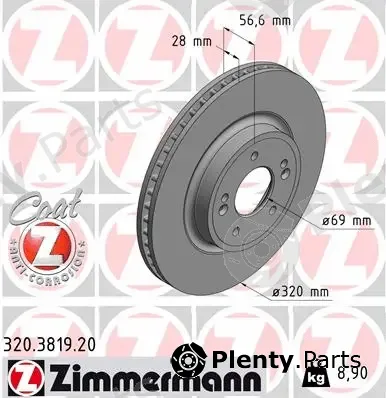 Zimmermann 320.3819.20 — Brake Disc COAT Z