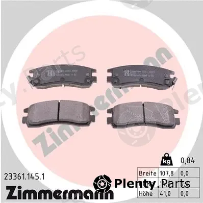 Zimmermann 23361.145.1 — Brake Pad Set, disc brake