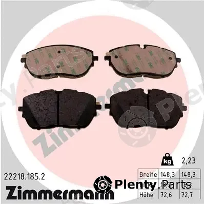 Zimmermann 22218.185.2 — Brake Pad Set, disc brake