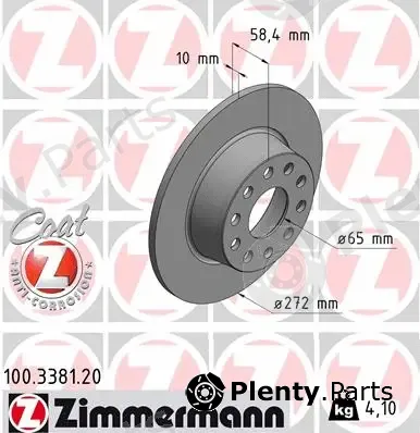 Zimmermann 100.3381.20 — Brake Disc COAT Z