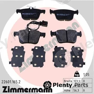 Zimmermann 22601.165.2 — Brake Pad Set, disc brake