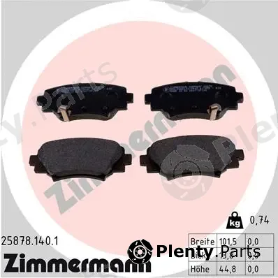 Zimmermann 25878.140.1 — Brake Pad Set, disc brake