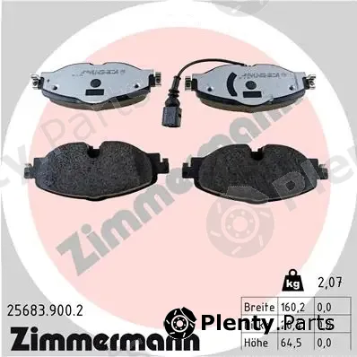 Zimmermann 25683.900.2 — Brake Pad Set, disc brake rd:z