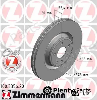 Zimmermann 100.3356.20 — Brake Disc COAT Z