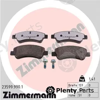 Zimmermann 23599.990.1 — Brake Pad Set, disc brake rd:z