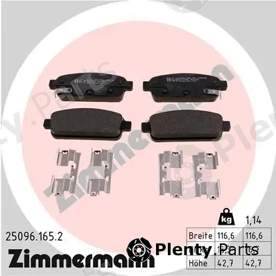 Zimmermann 25096.165.2 — Brake Pad Set, disc brake