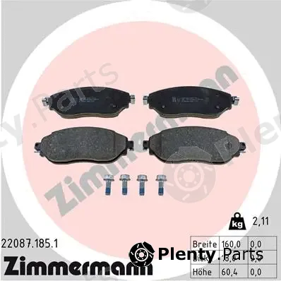 Zimmermann 22087.185.1 — Brake Pad Set, disc brake