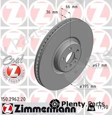 Zimmermann 150.2962.20 — Brake Disc COAT Z