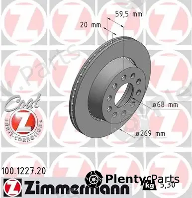 Zimmermann 100.1227.20 — Brake Disc COAT Z
